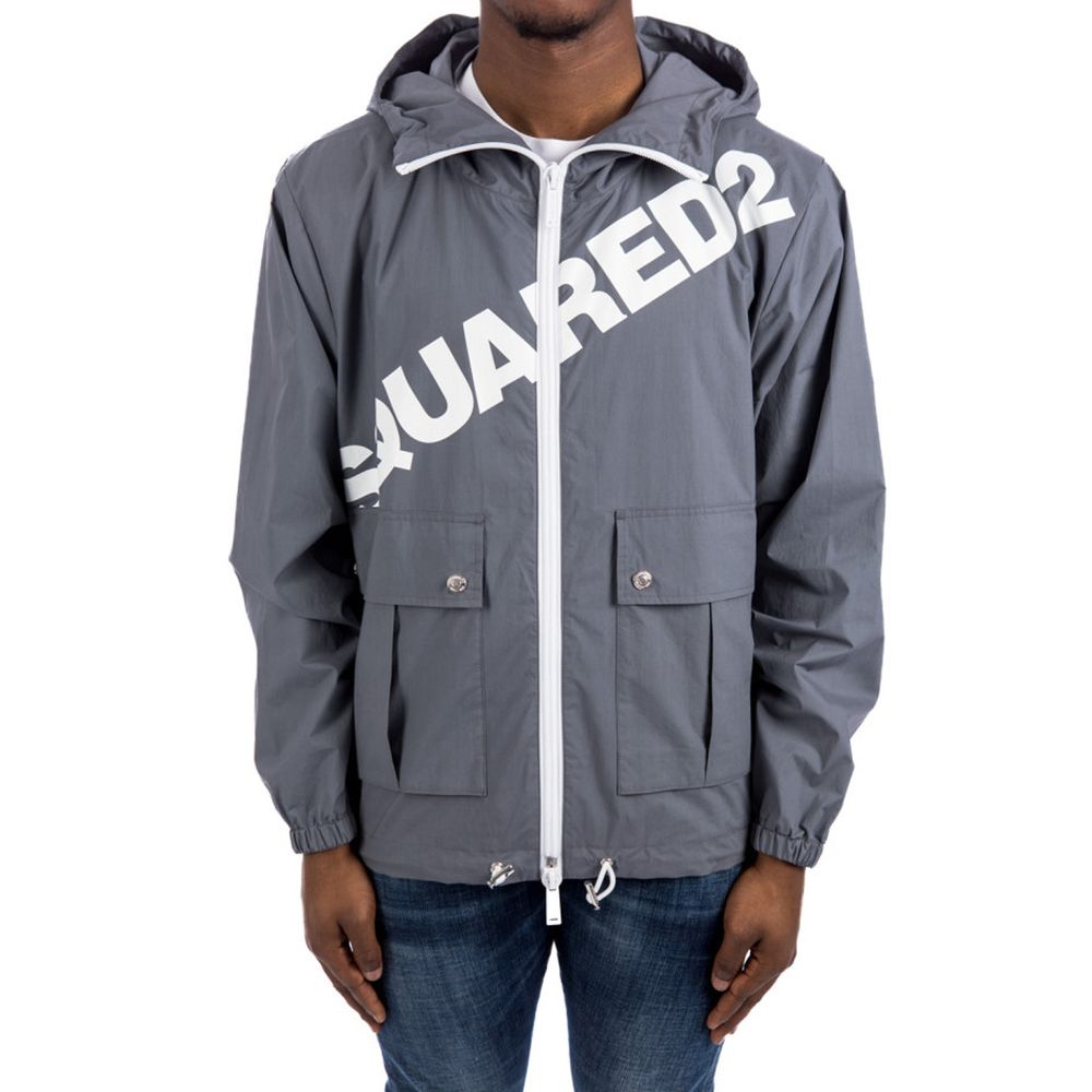 Dsquared² Gray Cotton Shell Jacket Dsquared²