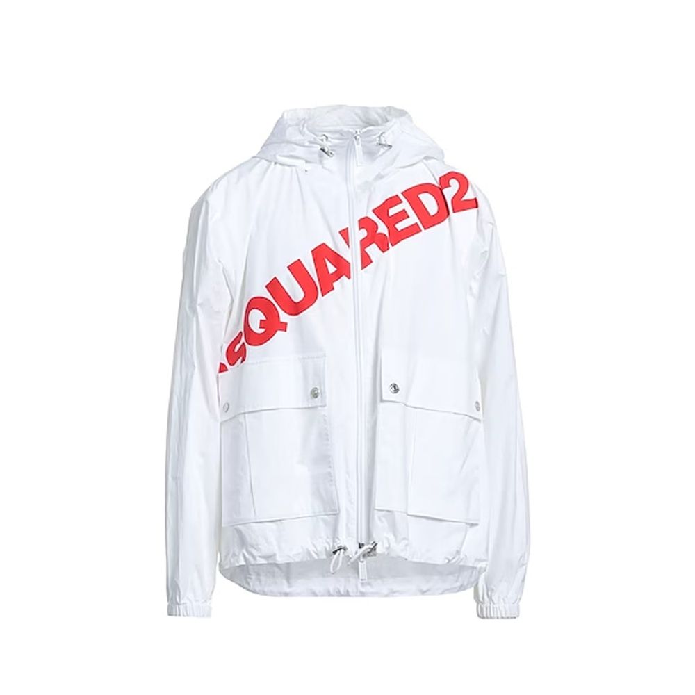 Dsquared² White Cotton Shell Jacket Dsquared²