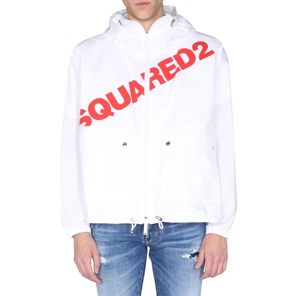 Dsquared² White Cotton Shell Jacket Dsquared²