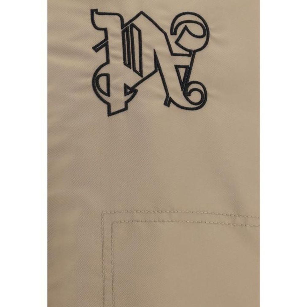 Palm Angels Beige Polyamide Bomber Palm Angels