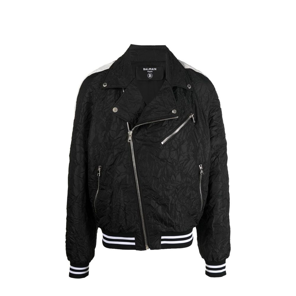 Balmain Black Polyester Bomber Balmain