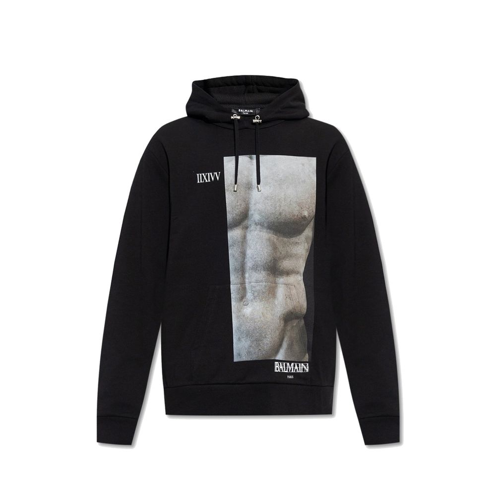 Balmain Black Cotton Sweatshirt Balmain