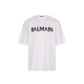 Balmain White Cotton T-Shirt Balmain