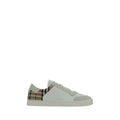 Baskets basses Burberry Bos Taurus en cuir de veau blanc