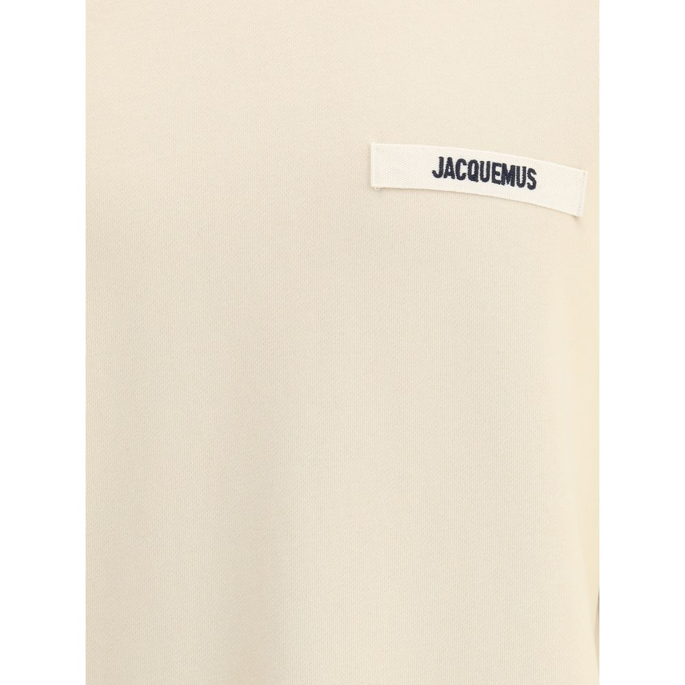 Sweat-shirt en coton beige Jacquemus