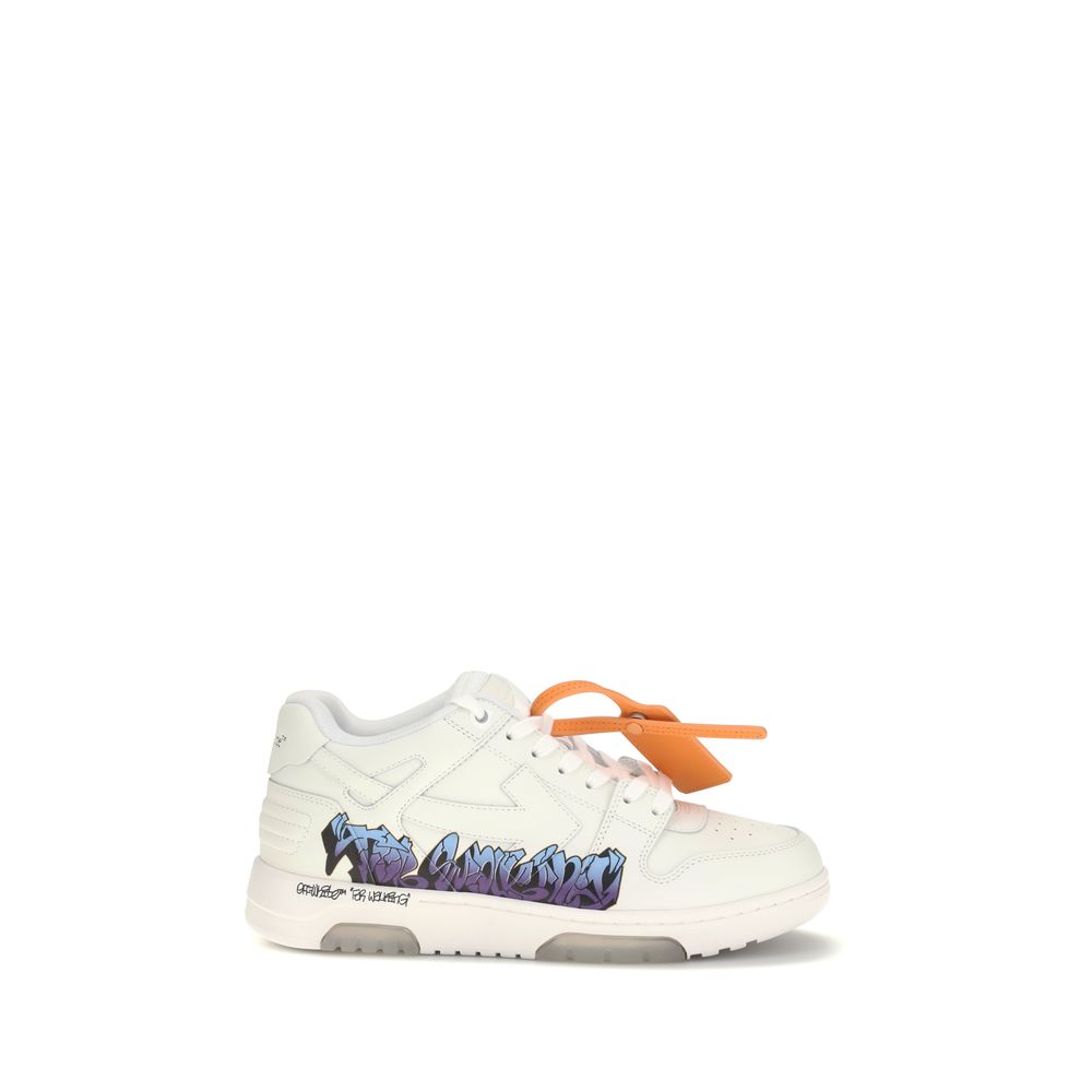 Off-White White Calf Leather Bos Taurus Athletic Sneakers