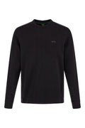 Hugo Boss Black Cotton Logo Details Sweatshirt - Broken-Luxury