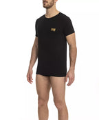 T-shirt homme en coton noir