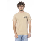 T-shirt beige en coton pour homme