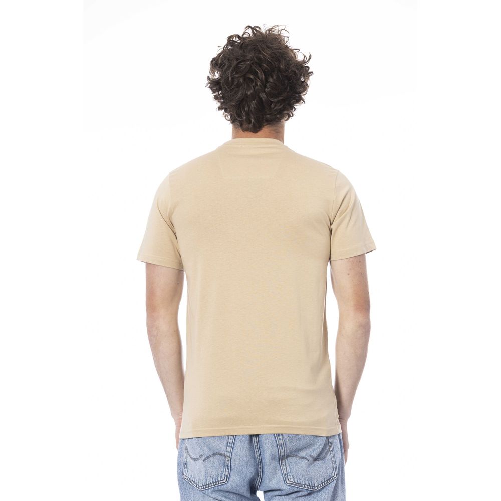 T-shirt beige en coton pour homme