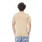 T-shirt beige en coton pour homme