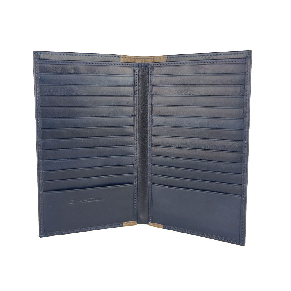 Portefeuille homme en cuir bleu