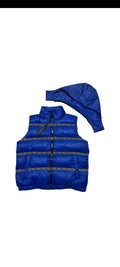 Versace Blue Polyester Vest - Broken-Luxury