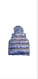 Versace Elegant Black Logo Band Vest with Detachable Hood