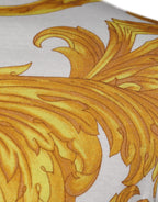 Versace White Medusa Print Cotton Crew Neck T-shirt