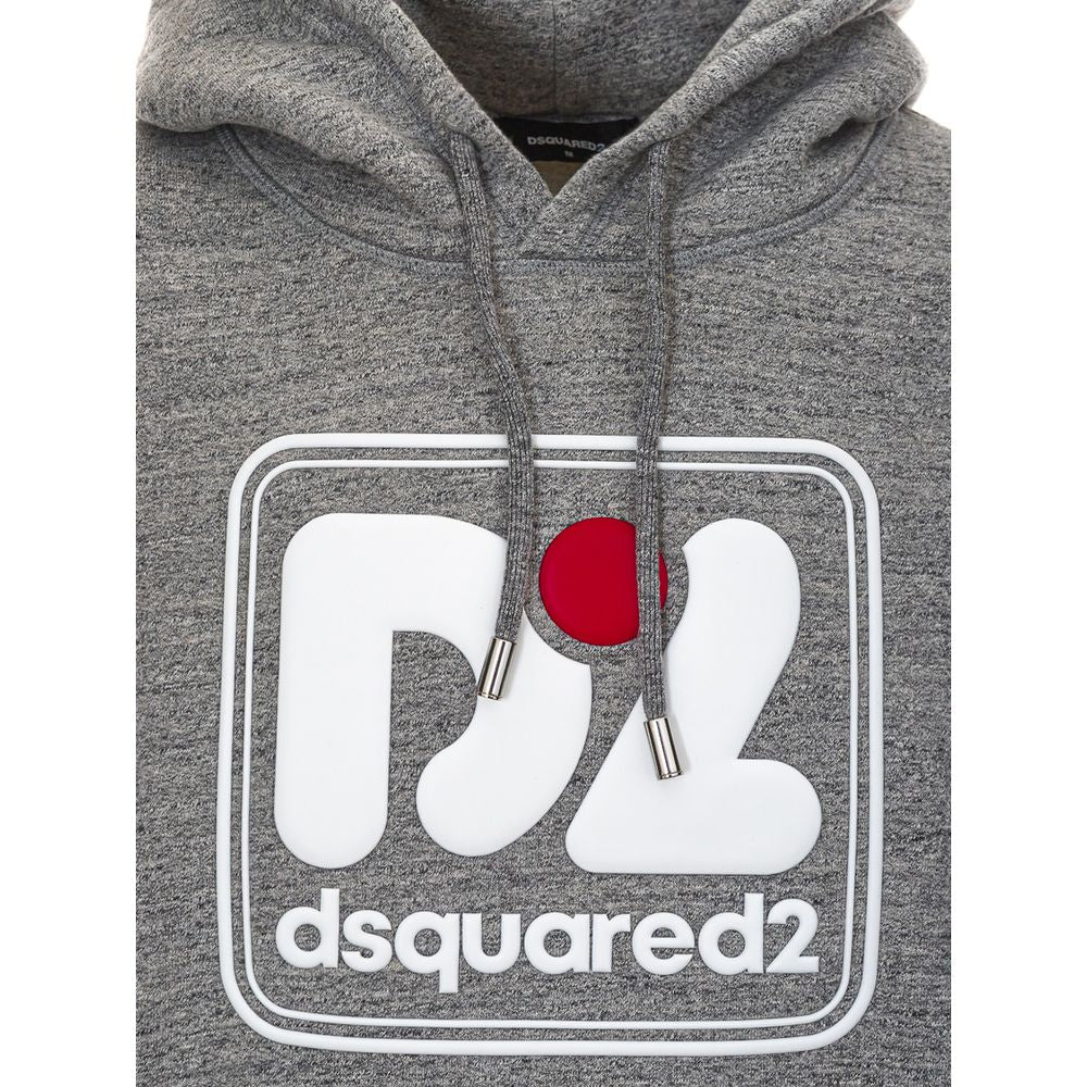 Dsquared² Gray Cotton Sweatshirt - Broken-Luxury