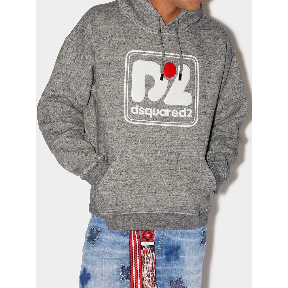 Dsquared² Gray Cotton Sweatshirt - Broken-Luxury