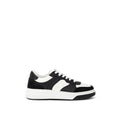 Dsquared² Black And White Leather Athletic Sneakers - Broken-Luxury
