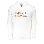 Cavalli Class White Cotton Men Sweater
