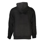 Calvin Klein Black Cotton Men Sweater with Hood and Pockets