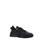 Fendi Black Calf Leather Bos Taurus Athletic Sneakers