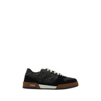 Fendi Multicolor Calf Leather Bos Taurus Low Top Sneakers