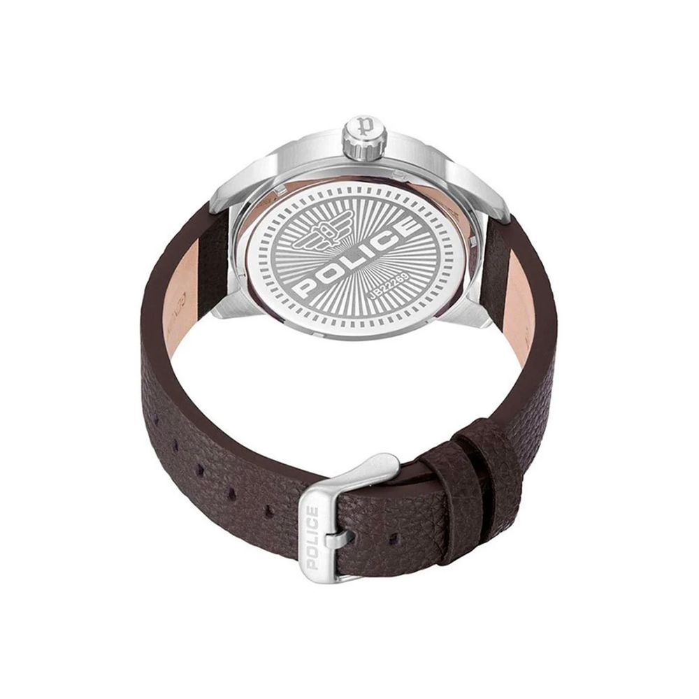 Police Brown Leather Dress Watch Police