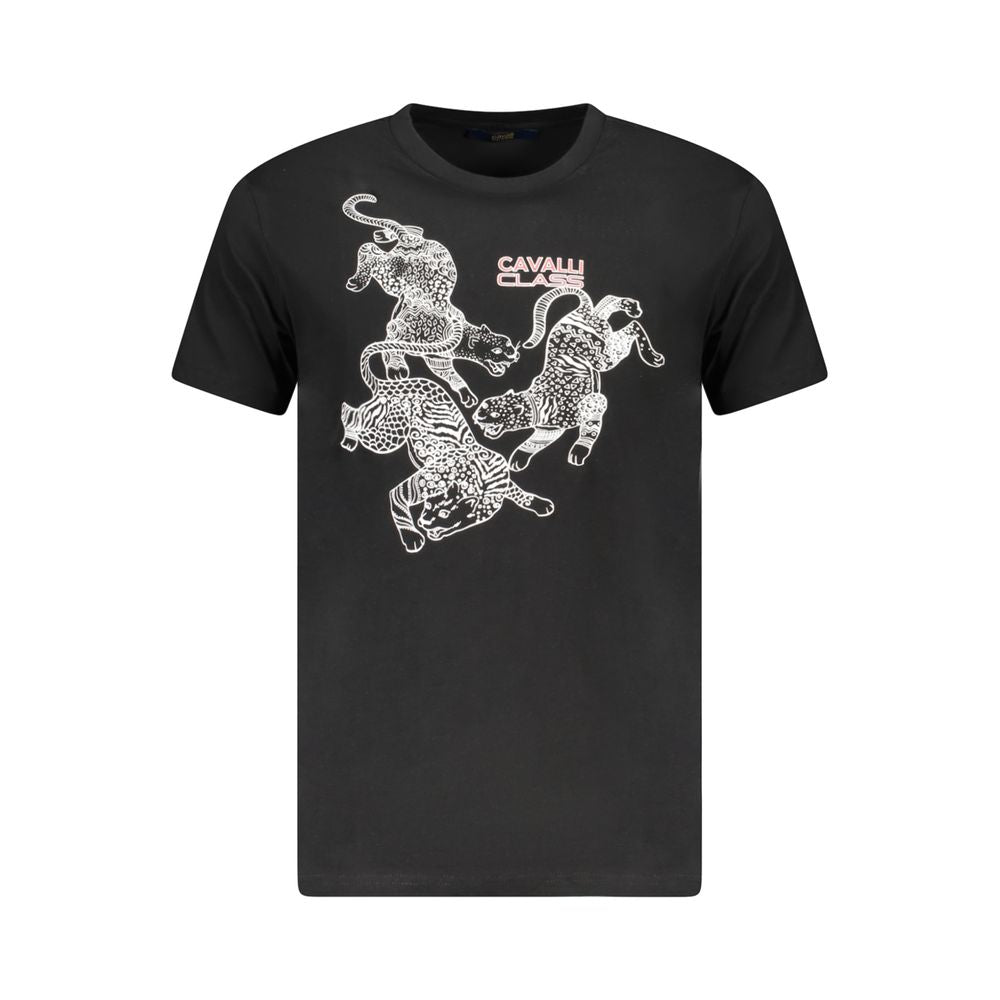 T-shirt noir en coton pour homme
