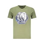 Cavalli Class Green Cotton Men T-Shirt