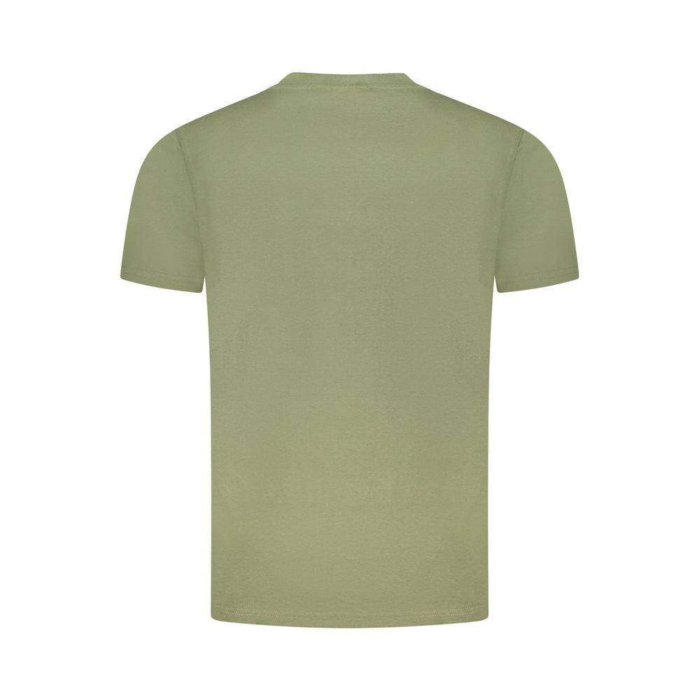 Green Cotton Men T-Shirt