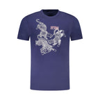 T-shirt bleu en coton pour homme