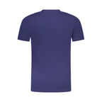 T-shirt bleu en coton pour homme
