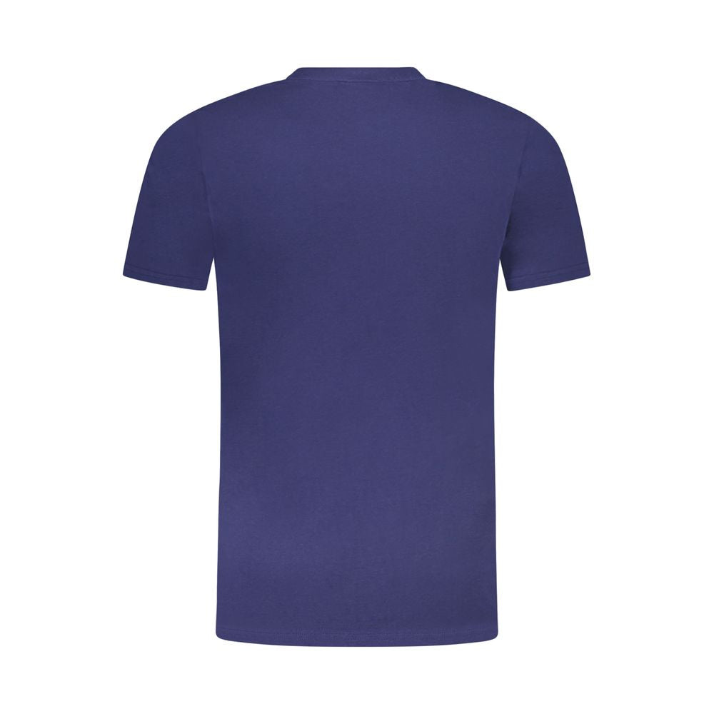 T-shirt bleu en coton pour homme