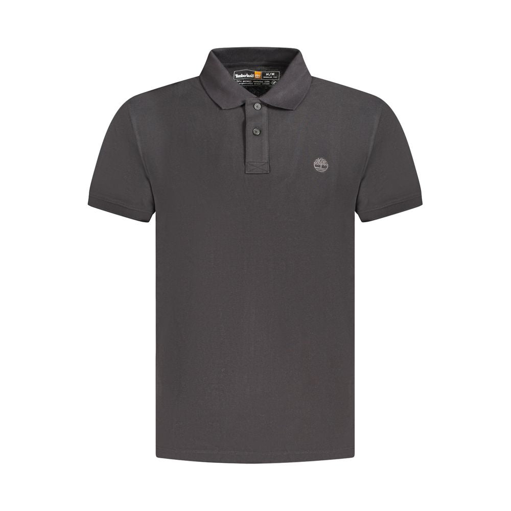 Timberland Black Cotton Men Polo Shirt Timberland