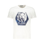 Cavalli Class White Cotton Men T-Shirt