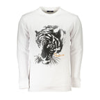 Cavalli Class White Cotton Men Sweater
