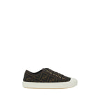 Fendi Brown Polyamide Low Top Sneakers