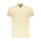 Beige Cotton Men Polo Shirt