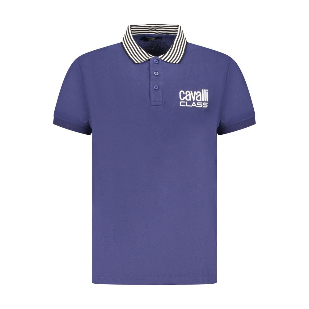 Polo homme en coton bleu