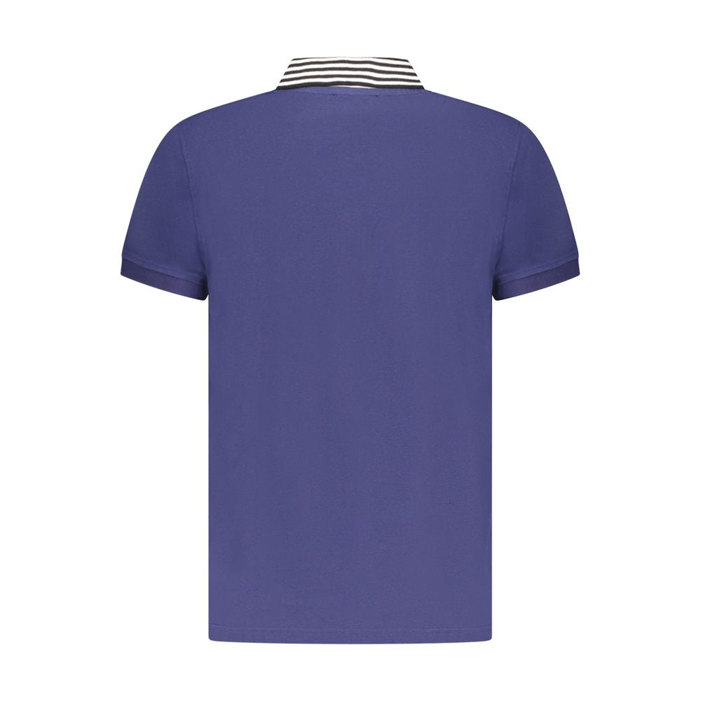 Polo homme en coton bleu