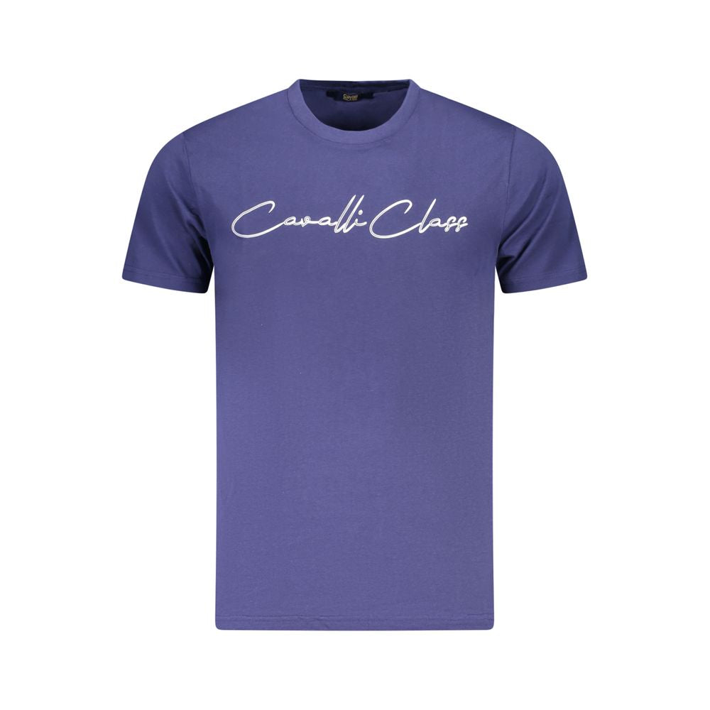 T-shirt bleu en coton pour homme