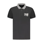 Polo homme en coton noir