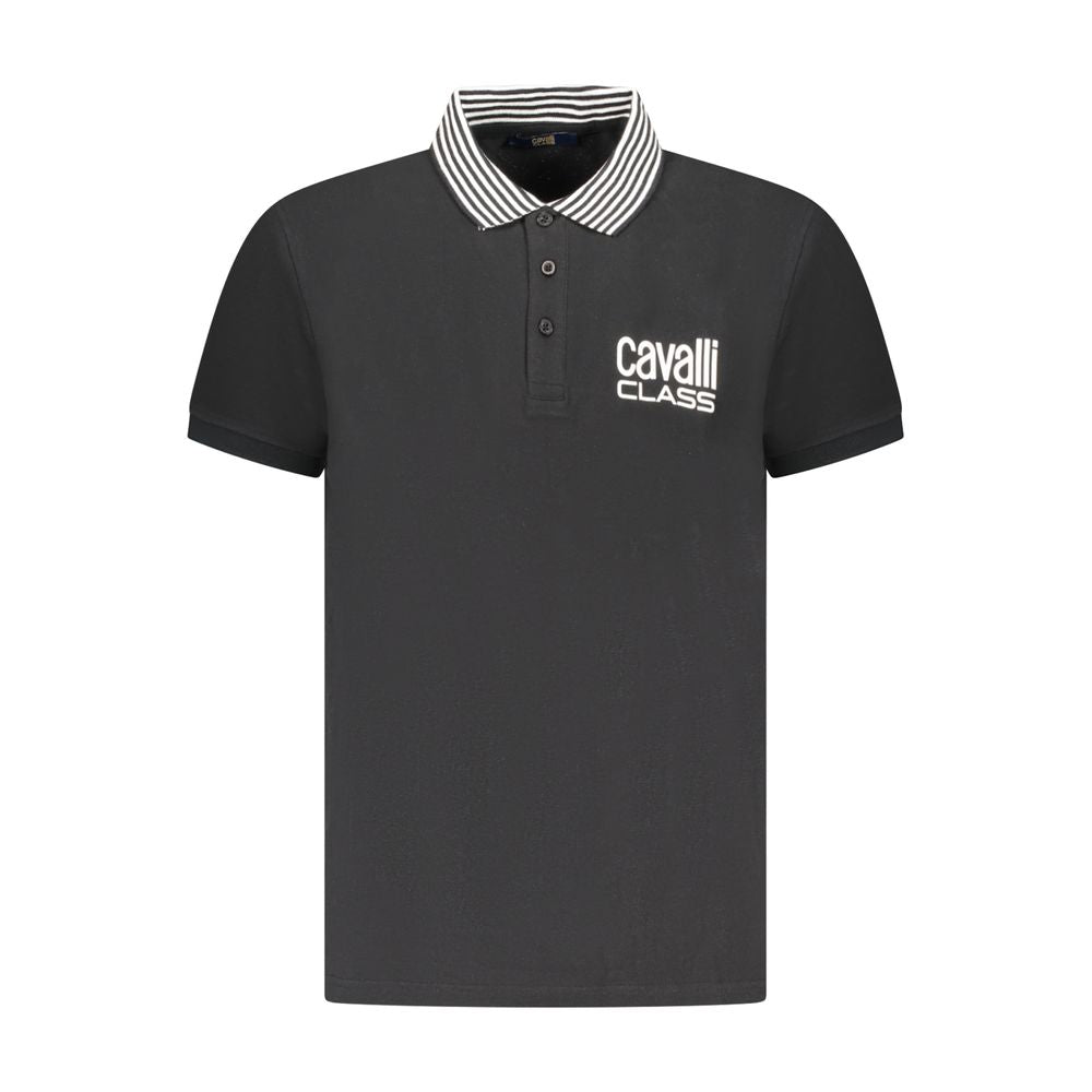 Polo homme en coton noir