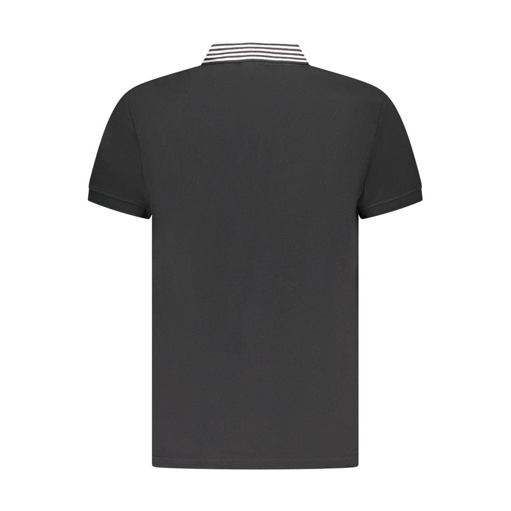 Polo homme en coton noir