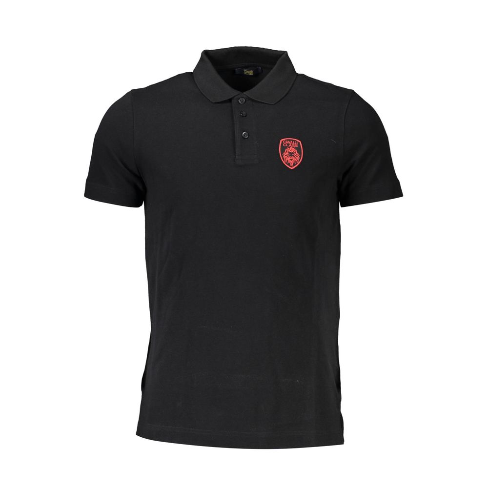 Polo homme en coton noir