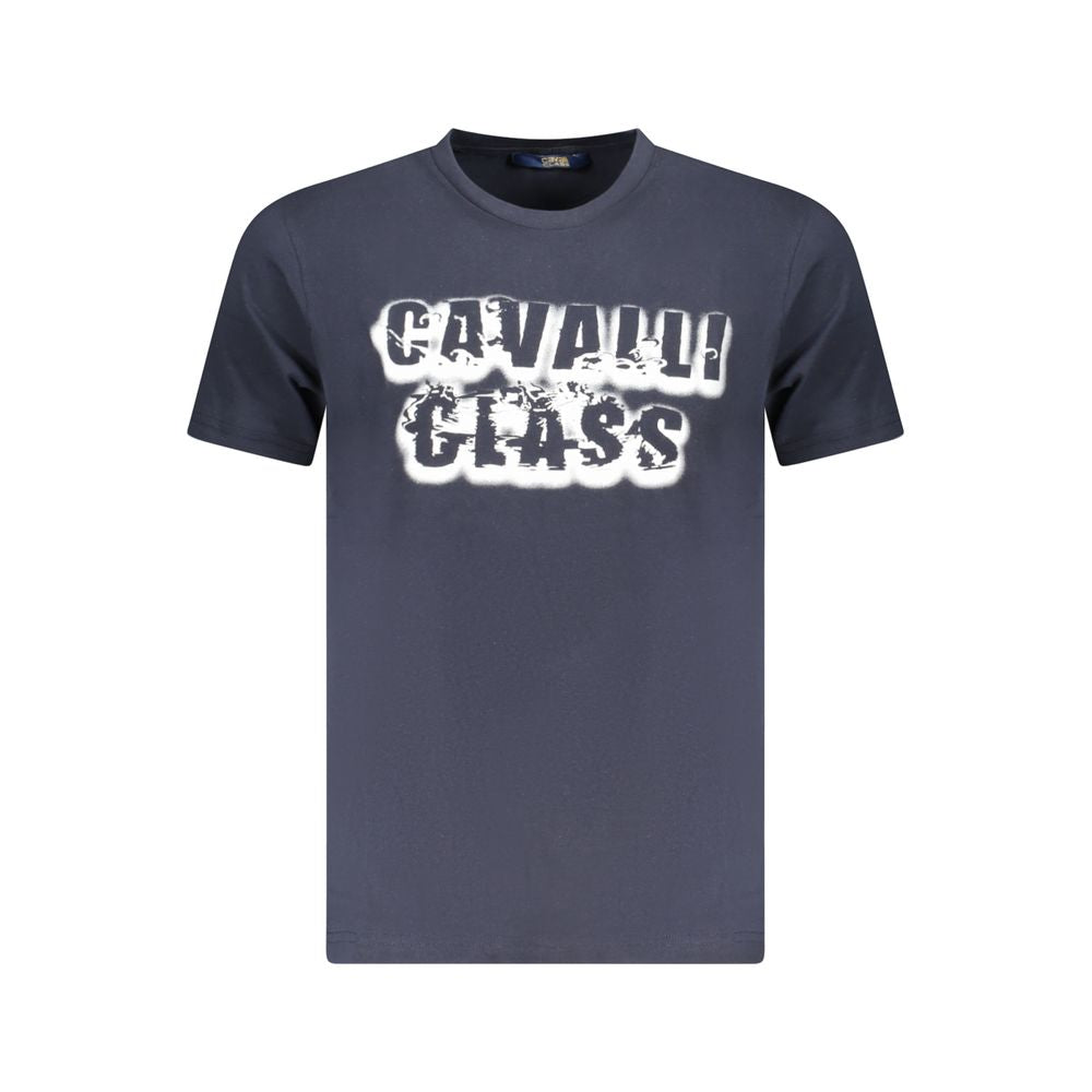 T-shirt bleu en coton pour homme
