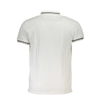 Cavalli Class White Cotton Men Polo Shirt