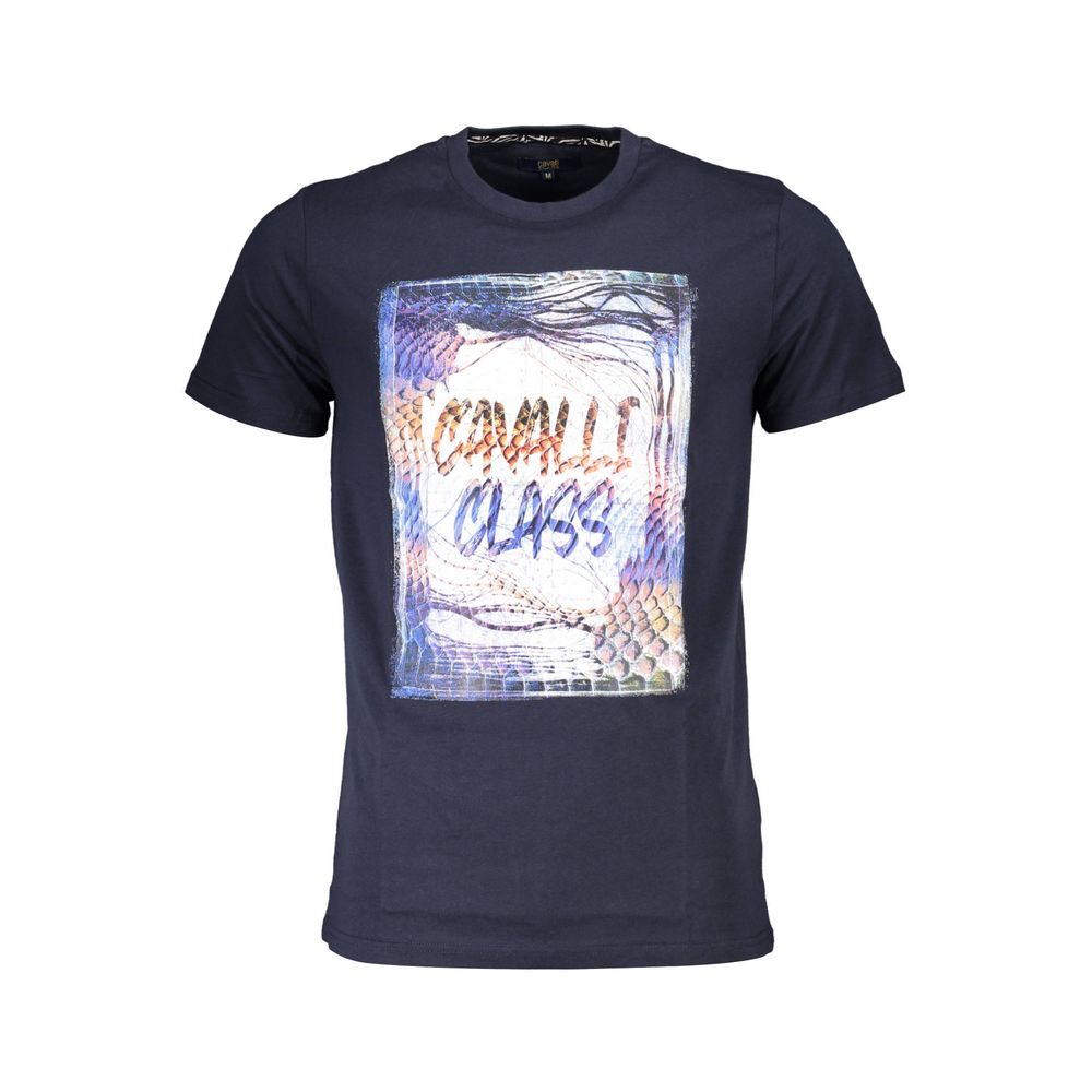 T-shirt bleu en coton pour homme
