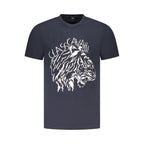 T-shirt bleu en coton pour homme
