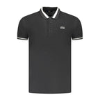 Polo homme en coton noir